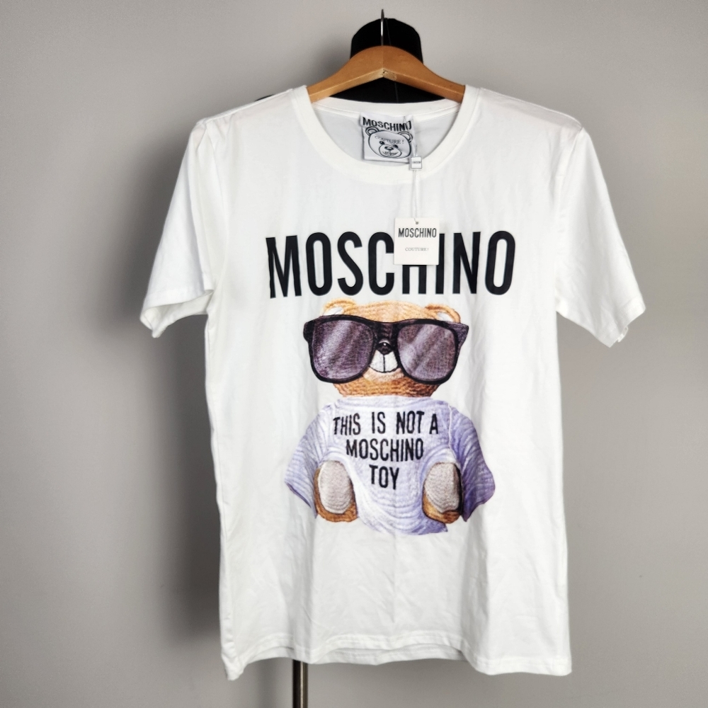 NWT MOSCHINO Couture white teddy bear tee